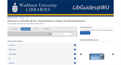 Desktop Screenshot of libguides.washburn.edu