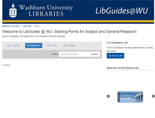 Tablet Screenshot of libguides.washburn.edu